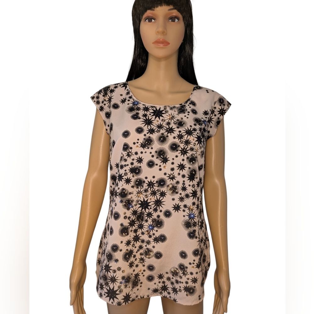 MCM Starburst Pattern Sleeveless Blouse by The Limited Small - Picture 2 of 11